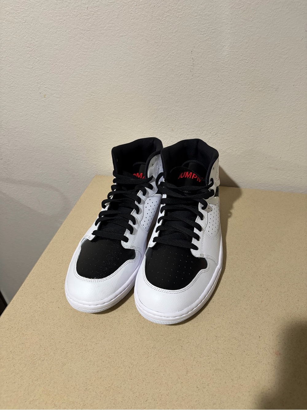Jordan Men's Black, White & Red High-Top Sneakers